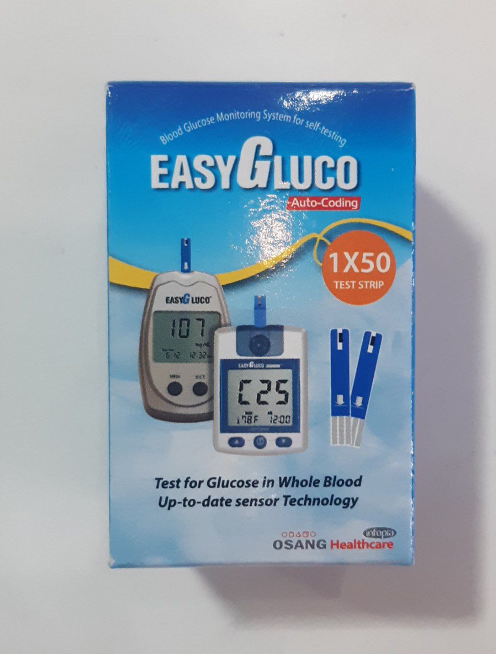 تصویر نوار تست قندخون ایزی گلوکو کره ایی 50 عددی 